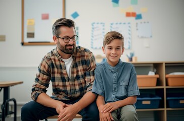 Obraz premium Conexão Educacional: O Valor da Orientação Professor-Aluno - Generated AI