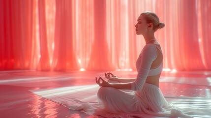 Fototapeta premium woman practicing yoga 