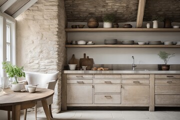 Scandinavian Farmhouse: Cozy Minimalist Kitchen Interiors in Neutral Palette