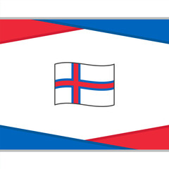 Faroe Islands Flag Abstract Background Design Template. Faroe Islands Independence Day Banner Social Media Post. Faroe Islands Vector