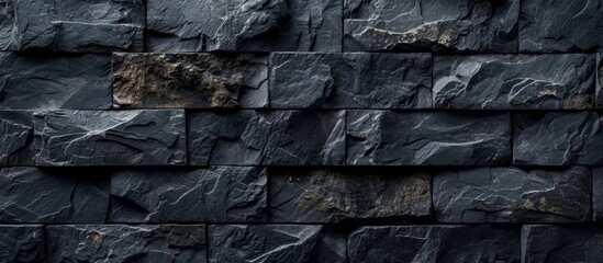 A detailed view of a bedrock grey stone wall with intricate patterns and outcrops, creating a stunning landscape. The rocks are contrasted with electric blue hues