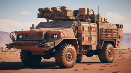 Obraz premium military truck