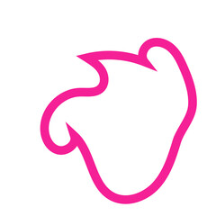 Colourful Abstract shapes outlines