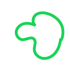 Colourful Abstract shapes outlines