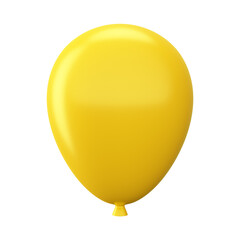 Balão amarelo elemento 3d isolado