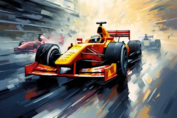 Fototapeten Formula 1 cae on formula 1 track, fastest cars, formula 1 race, fast car © MrJeans