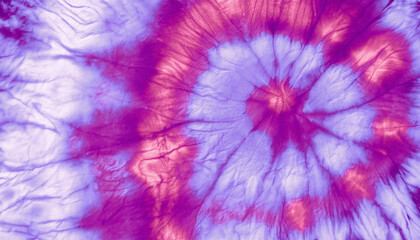 Hypno Spiral. Coral Dyed Hand. Purple Swirl Pattern. Psychedelic Pattern. Bleached Spiral. Fabric...