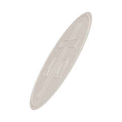 3D Catholic Communion Host with Transparent Background