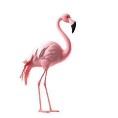 Flamingo Cartoon Character Illustration Art SVG Generative AI.