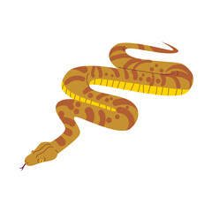 Snake Cartoon Style Illustration
