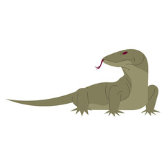 Komodo Cartoon Style Illustration