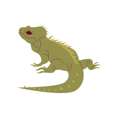 Tuatara Cartoon Style Illustration