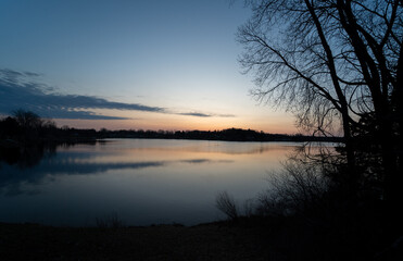 sunrise over the lake