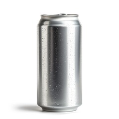 Isolated Aluminum Drink Can, Metal Beverage Container 12 ounce 300ml Blank with No Label