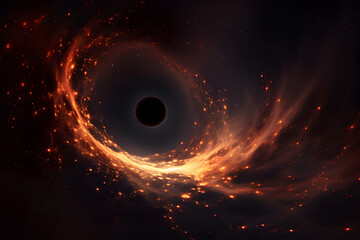 Black hole in space, space black hole, galaxy, outter space, mistery of sppace - obrazy, fototapety, plakaty