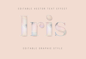 Iris Editable Text Effect