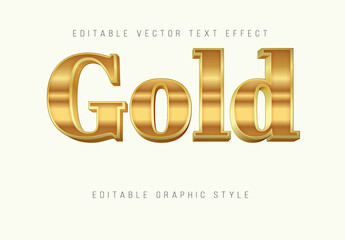 Gold Editable Text Effect
