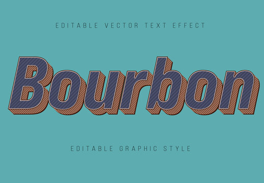 Bourbon Editable Text Effect