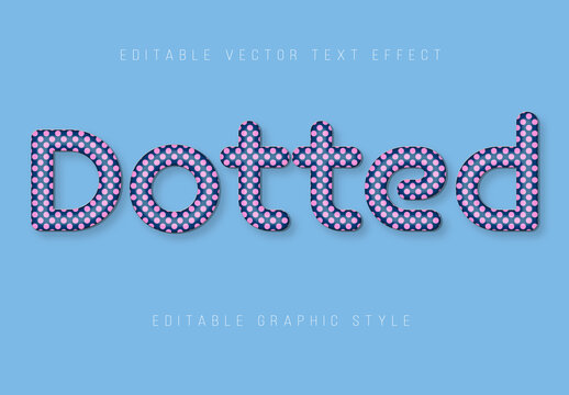 Dotted Editable Text Effect