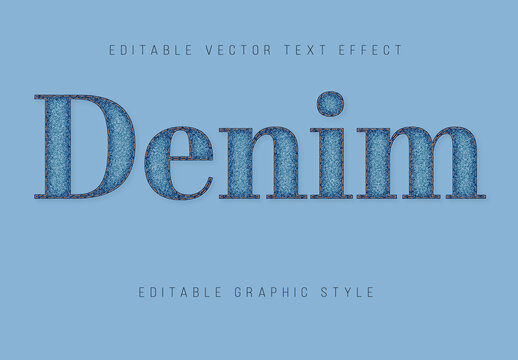 Denim Editable Text Effect