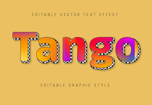 Tango Editable Text Effect