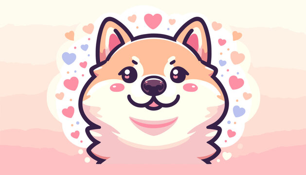 Cute dog image concept
