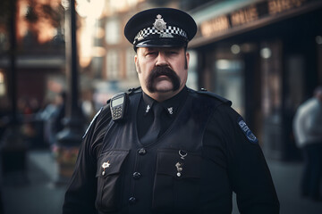 Obraz premium Portrait of a Policemen, police, policemen, portrait of police
