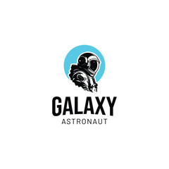 astronaut vector logo design illustration on white background