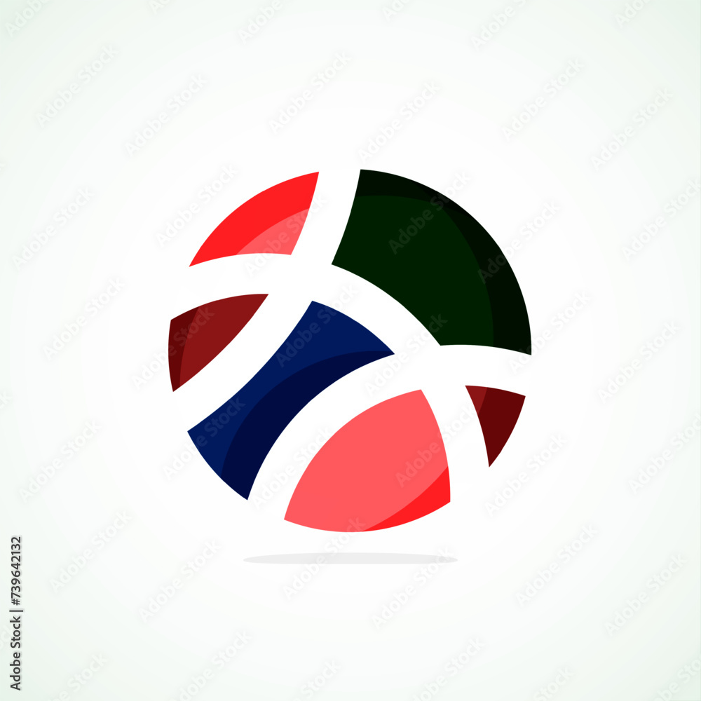Poster Abstract circle logo - minimalist emblem, timeless and universal shape of circle. Unique logo represent range of brands and concepts, encapsulating simplicity and creativity in single, iconic image