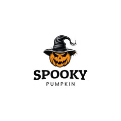 Pumpkin Halloween Head Mascot Logo for Esport