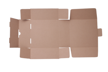 Cardboard box die-line die-cut mock up template, cut out