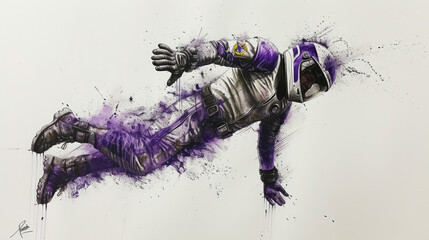 Purple Ink Typhoon: Astronautic Drawing