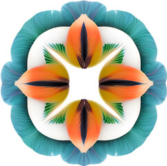 Flower icon, close-up of a cute colorful flower icon.