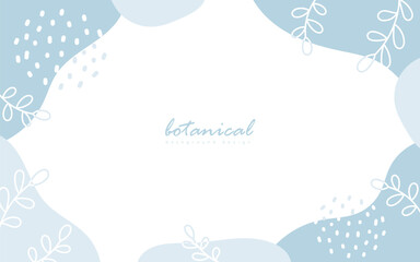 ナチュラルなボタニカルリーフの背景デザイン