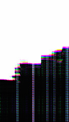 Abstract background glitched wave neon pixels