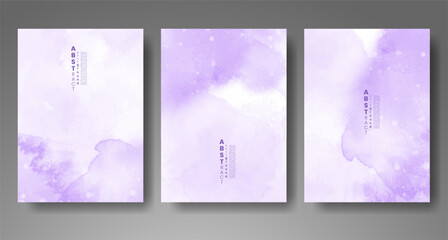 Set of creative hand painted abstract watercolor background. Design for your cover, date, postcard, banner, logo.