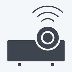 Icon Projector. related to Podcast symbol. glyph style. simple design editable. simple illustration