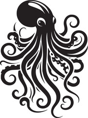 Cute Chibi Kraken Illustration