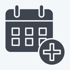 Icon Annual Checkup. related to Medical symbol. glyph style. simple design editable. simple illustration