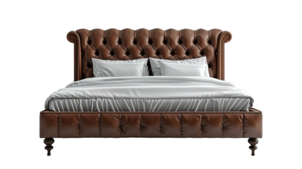 bed isolated on transparent background, element remove background, element for design.