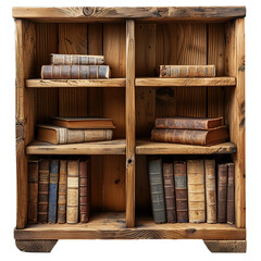 bookcase isolated on transparent background, element remove background, element for design.