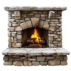 fireplace isolated on transparent background, element remove background, element for design.