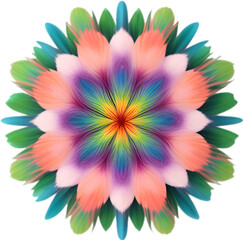 Flower icon, close-up of a cute colorful flower icon.