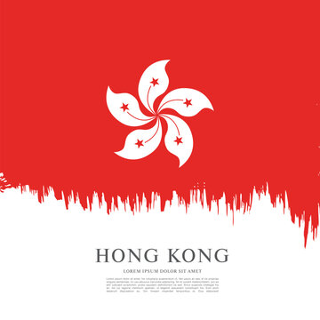 Flag of Hong Kong vector illustration