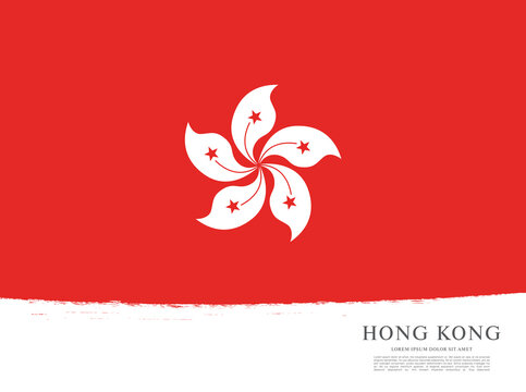 Flag of Hong Kong vector illustration