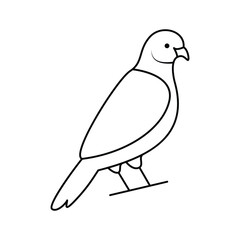 Pigean single continuous one line out line vector art  drawing  and tattoo design