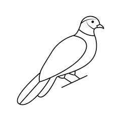 Pigean single continuous one line out line vector art  drawing  and tattoo design