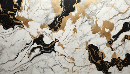 Elegant marble texture. Background illustration with black, white line pattern.