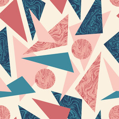 Geometric Shapes Wave Abstract Pattern Design