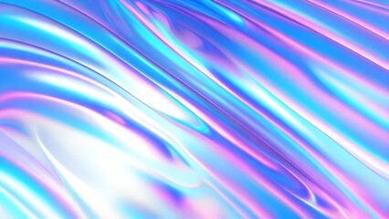 Holographic background pastel foil wrinkled colorful surface. The Hologram Background of 80s abstract foil soft texture crumpled in various colors. 90s blue sky pink pastel holographic gradient mesh